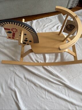 Wooden Rocking Horse Rider - Natural Finish